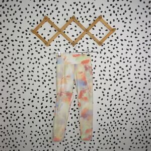 Old Navy Orange Tie Dye High Rise Athletic Girls Powersoft Leggings